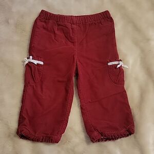 JANIE AND JACK RED CORDUROY PANTS, SIZE 12-18 MONTHS